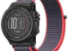 Curea ceas Smartwatch Garmin Fenix 7 / 6 / 5 Plus / 5, 22 mm iUni Soft Nylon Sport, Purple-Electric